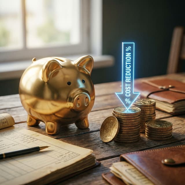 비용 절감 화폐 아이콘
